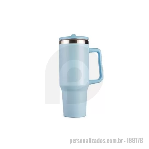 Caneca térmica personalizada - A caneca térmica perfeita para quem busca praticidade e qualidade em um só produto. Com capacidade de 1,2 litros, ela é fabricada em inox 304 com parede dupla, garantindo que a bebida permaneça na temperatura ideal por muito mais tempo. Sua tampa acr
