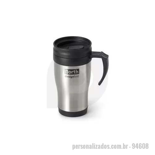 Caneca térmica personalizada - Caneca de metal personalizada é o brinde personalizado ideal para presentear seus clientes que estão sempre viajando, pois essa caneca é voltada para isso. De tamanho adequado e grande área de personalização.