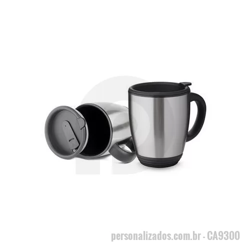Caneca térmica personalizada - Caneca de metal personalizada à laser é um brinde personalizado que vai deixar sua marca sempre em exposição.