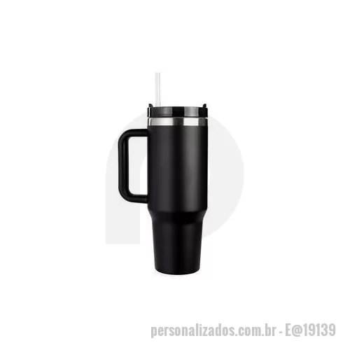 Caneca térmica personalizada - Caneca térmica com capacidade para até 1,2 litros. Conserva a temperatura de líquidos por mais tempo através da sua estrutura de parede dupla composta por camada interna em inox 304 e externa em inox 201 com pintura eletrostática. Conta com tampa ros
