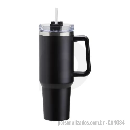 Caneca térmica personalizada - Pensada para quem busca praticidade em grandes doses, esta caneca térmica de 1,2 litros combina corpo em inox 304 com parede dupla, ajudando a conservar a temperatura das bebidas por mais tempo. A tampa acrílica rosqueável oferece fechamento seguro e