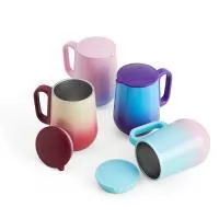 Caneca Metal Bicolor Parede Dupla