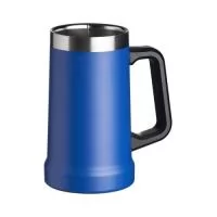 Caneca térmica de inox com pegador plástico, capacidade de 700ml.  Altura: 17,2 cm Largura: 15 cm Medidas aproximadas para gravação: (CxL): 12 cm x 8 cm Material: Aço Inoxidável 304 Bebidas quentes: 30-45 minutos Bebidas geladas: 8 horas