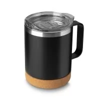 Caneca térmica com capacidade de 350ml, produzida em aço inox com parede dupla e isolamento a vácuo, estrutura que contribui para conservar a temperatura das bebidas. A superfície externa recebe pintura a pó, proporcionando acabamento uniforme e agra