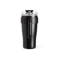 Com capacidade máxima de 800ml, esta caneca térmica em inox possui estrutura de parede dupla, alça ergonômica em plástico e tampa rosqueável com vedação a vácuo, ideal para manter bebidas protegidas durante a rotina. O acesso para canudo com tampa em