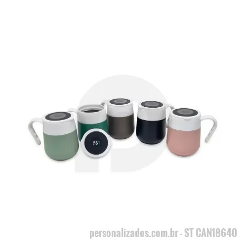 Caneca termossensível personalizada - Caneca Termica com Tampa Personalizada