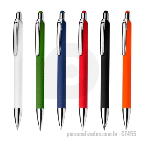 Caneta de alumínio personalizada - Caneta Esferográfica em Alumínio Reciclável Touch Personalizável