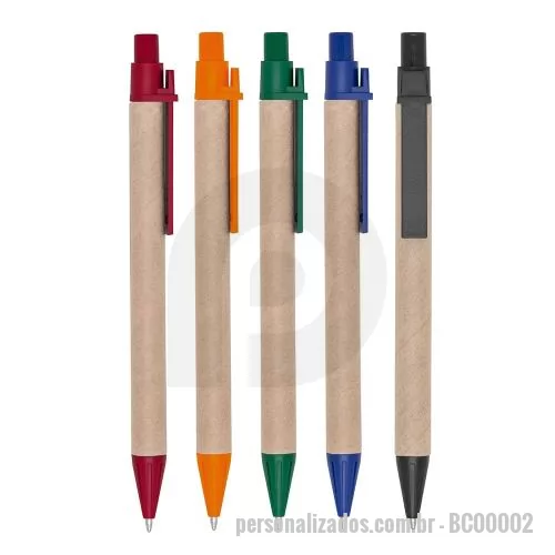 Caneta ecológica personalizada - Caneta Ecológica Papelão