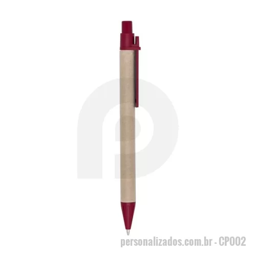 Caneta ecológica personalizada - Caneta Ecológica Papelão