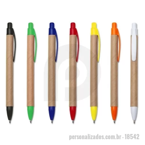 Caneta ecológica personalizada -  Caneta Ecológica de Papelão
