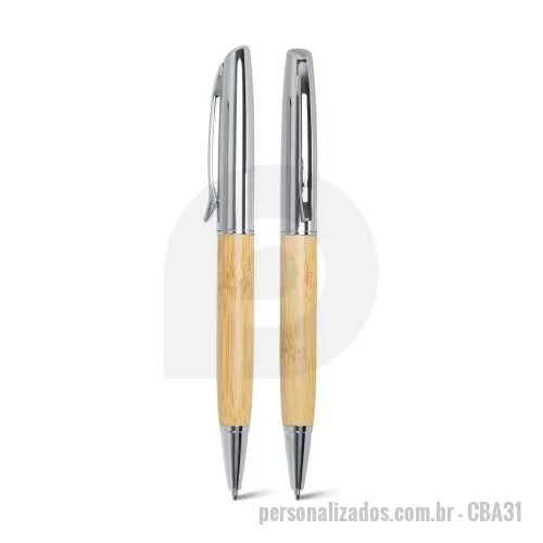 Caneta Laser Point personalizada - Caneta Ecológica de Bambu Personalizada