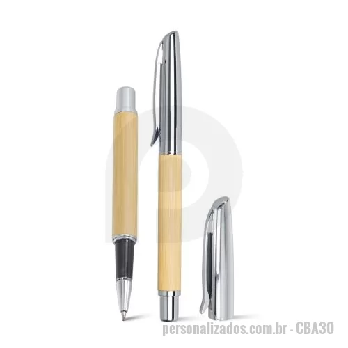 Caneta Laser Point personalizada - Caneta Ecológica em Bambu Personalizada