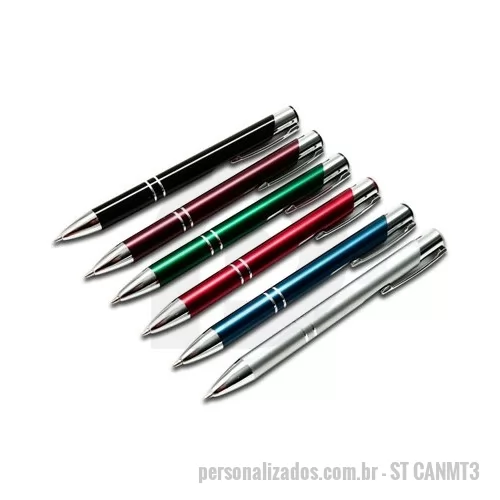 Caneta metálica personalizada - Caneta metálica personalizada. Disponível em cores variadas e embaladas individualmente em sacos plásticos. É o brinde ideal para seu evento, fidelizar clientes e distribuir para colaboradores. Entregamos o produto em todo Brasil.