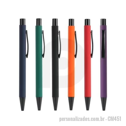 Caneta metálica personalizada - Caneta de Metal Esferográfica para Brindes Promocionais