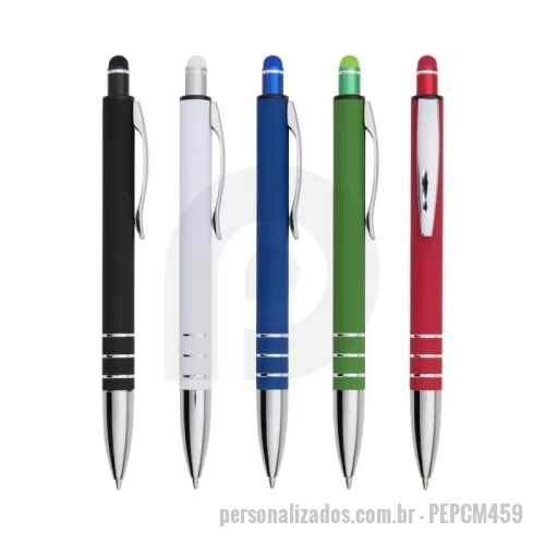 Caneta metálica personalizada - Caneta metal Touch para Personalização