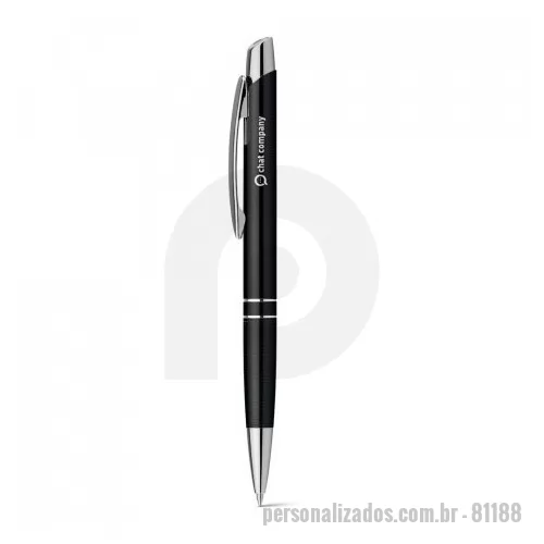 Caneta metálica personalizada - MARIETA METALLIC. Esferográfica em alumínio com clipe Esferográfica em alumínio com clipe de metal. Disponível numa variada gama de cores. Escrita em azul. ø11 x 139 mm