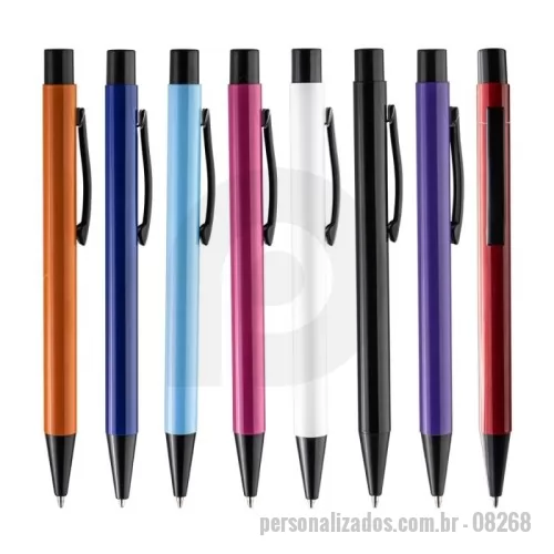 Caneta metálica personalizada - Caneta Metal Personalizada | Elegância e Sofisticação para sua Marca Caneta Metálica Personalizada – Design Moderno, Escrita Suave e Alta Durabilidade  A Caneta Metal Personalizada é o brinde corporativo ideal para empresas que desejam transmitir profissionalismo, elegância e credibilidade. Com acabamento metálico sofisticado e disponível em diversas cores vibrantes, ela combina estilo, conforto e funcionalidade em um único produto.  Seu mecanismo de acionamento por clique oferece praticidade no uso diário, enquanto a carga esferográfica azul de 1.0 mm proporciona uma escrita macia, fluida e precisa, garantindo uma experiência agradável para anotações, assinaturas e atividades profissionais.  Compacta, resistente e com excelente área para personalização, a caneta metálica é um dos brindes mais eficientes para fortalecer a identidade visual da sua empresa, mantendo sua marca presente no dia a dia de clientes, parceiros e colaboradores.  Na EV Brindes / MS Promocional, personalizamos can