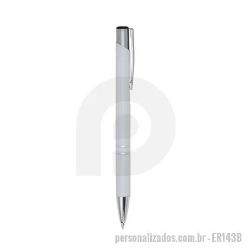 Caneta metálica personalizada - Caneta metálica com carga esferográfica azul 1.0mm e acionamento por clique.  Medidas aproximadas para gravação: (CxL): 3 cm x 0,7 cm Tamanho: (CxL): 13,7 cm x 1,2 cm
