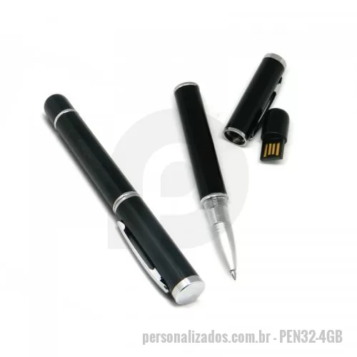 Caneta Pen Drive personalizada - Caneta Pen Drive Personalizada - PEN32-4GB - Caneta Pen Drive 4GB Personalizada para Brindes - 119506 - Caneta Pen Drive