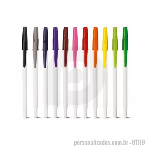 Caneta personalizada - Esferográfica em PP com acabamento brilhante. Até 1,5 km de escrita. ø8 x 151 mm SPOT