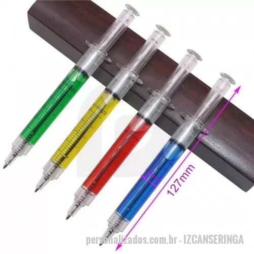 Caneta personalizada - Caneta seringa