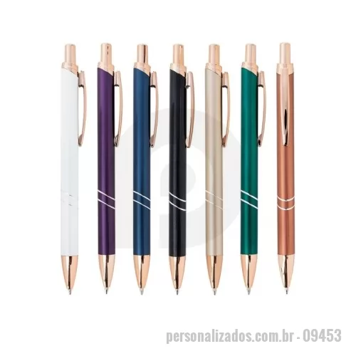 Caneta personalizada - Caneta metal promocionalCaneta metálica comercial para brindeCaneta executiva personalizada corporativa