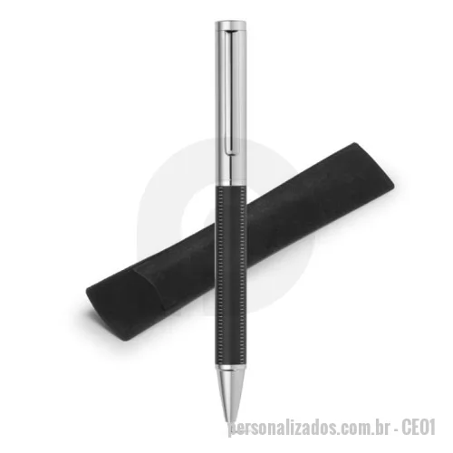 Caneta personalizada - Caneta esferográfica tinta preta