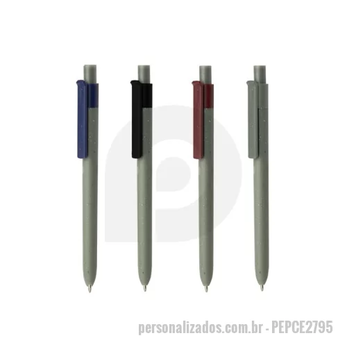 Caneta plástica personalizada - Caneta Plástica Ecológica Personalizada