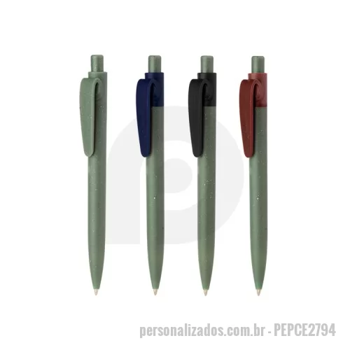 Caneta plástica personalizada - Caneta Plástica Ecológica Personalizada