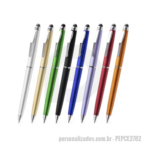 Caneta plástica personalizada - Caneta Plástica Touch Personalizada