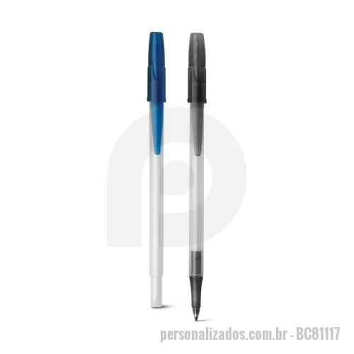 Caneta plástica personalizada - Esferográfica em PP