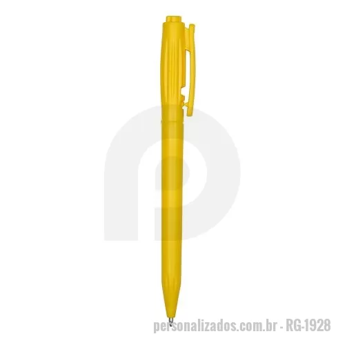 Caneta plástica personalizada - Caneta plástica translúcida com carga esferográfica azul e acionamento por clique.    OBS.: PEDIDOS MÍNIMO DE 50 PEÇAS!