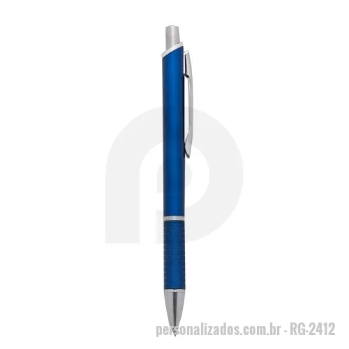Caneta plástica personalizada - Caneta plástica com carga esferográfica azul e acionamento por clique.     OBS.: PEDIDOS MÍNIMO DE 50 PEÇAS!