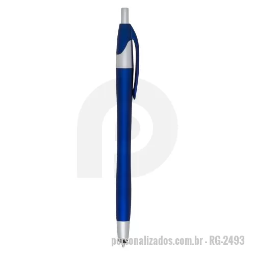 Caneta touch personalizada - Caneta plástica com ponteira touch screen, carga esferográfica azul e acionamento por clique. OBS.: PEDIDOS MÍNIMO DE 50 PEÇAS!
