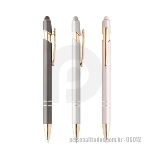 Caneta touch personalizada - Caneta Metal Touch