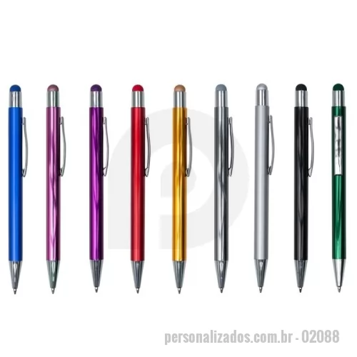 Caneta touch personalizada - Caneta Metal Touch