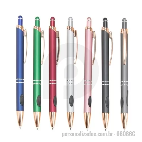 Caneta touch personalizada - Caneta Metal Touch
