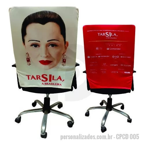 Capa para cadeira personalizada - Capa de  Cadeira-Capa para Poltronas Produzida em: Tecido 100% Poliéster, Dublado ou Nylon Personalização em Serigrafia ou Sublimação