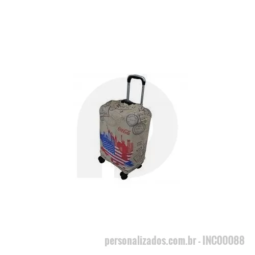 Capa para mala personalizada - Capa de mala personalizada. Gravação digital sem limites de cores. Tamanhos disponíveis: M Conheça a Ev Brindes, empresa com mais de 5 anos no mercado promocional, com fábrica própria de toda linha de confecção, desde a sacola mais básica até a mochila ou bolsa mais detalhada. Personalize 100% o seu produto com as cores de sua empresa e de sua marca. Consulte condições com nossos vendedores  Capa de mala, ideal para proteção da mala, com personalização total digital, produzida em elastano, mais resistente, as capas acompanham fecho de vedação, onde e possivel colocar cadeados para proteger a bagagem de seus clientes, além se ser enviadas em um saquinho personalizado que pode também ser utilizado para organizar a bagagem