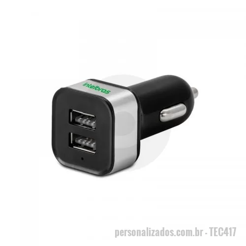 Carregador de bateria personalizado - Carregador de bateria Personalizado - TEC417 - Adaptador USB Carregador Veicular Personalizado - 119729 - Carregador de bateria