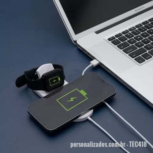 Carregador personalizado - Carregador Base de Indução para Celular e Iwatch 