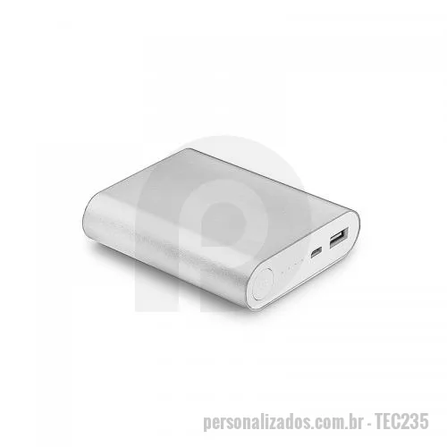 Carregador portátil USB personalizado - Carregador Portátil Power Bank 8000mAh Personalizado