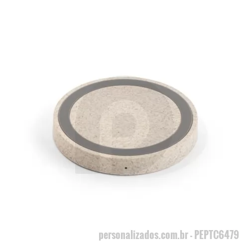 Carregador Wireless personalizado - Carregador Ecológico Wireless Personalizado