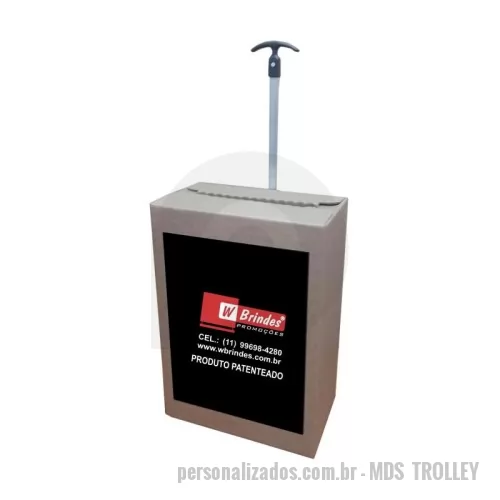 Carrinhos para feiras e eventos personalizado - Carrinhos Econômico para feiras e eventos em papelão ondulado, linha Pardo - Kraft. com Adesivo autocolante .