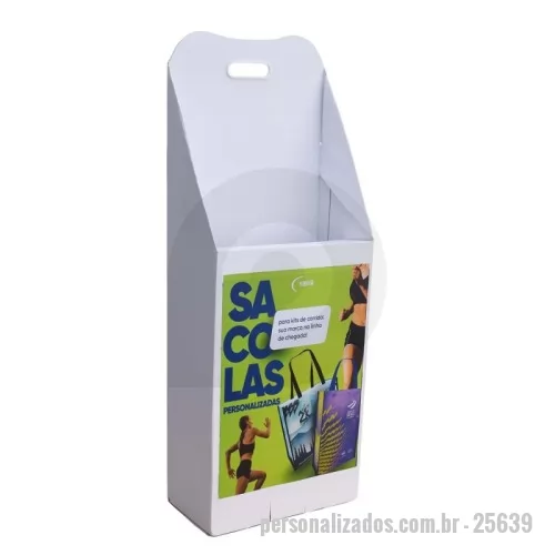 Carrinhos para feiras e eventos personalizado - Carrinhos para feiras e eventos , TROLLEY BAG - Modelo C5 Vira Caixa / Organizer , ( MODELO ECÔNOMICO - LINHA BRANCA ) - Kraft / Pardo - com Adesivo em PVC autocolante e Impressão Digital UV
