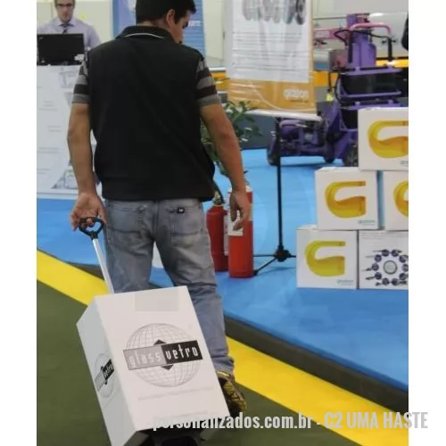 Carrinhos para feiras e eventos personalizado - Carrinho modelo C2 com 1 haste de aluminio