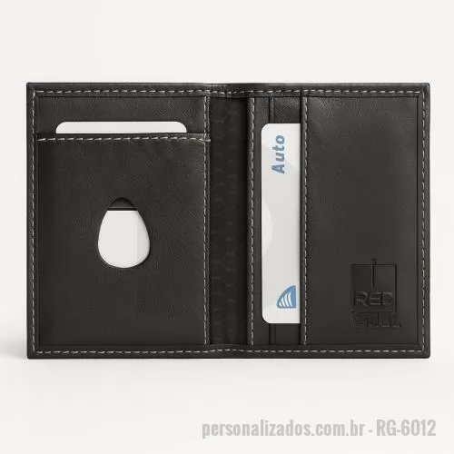 Carteira personalizada - Carteira Porta Cartões de visita e de credito confeccionado em couro.