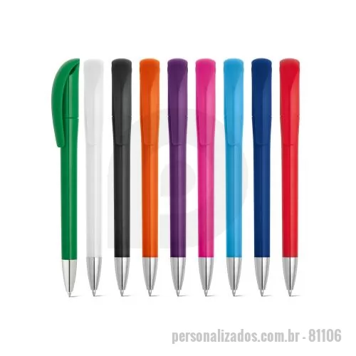 Certificado personalizado - Certificado Personalizado - 81106 - Esferográfica em ABS com acabamento brilhante. Ponteira cromada e clipe de grande dimensão. Escrita em azul até 1.5 km. Produto certificado de acordo com a portaria Inmetro nº423 de 8/out/2021. ø12 x 142 mm - 179454 - Certificado