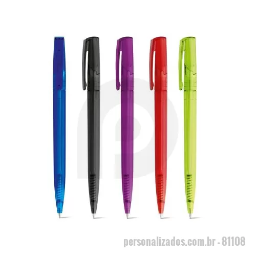 Certificado personalizado - Certificado Personalizado - 81108 - Esferográfica em ABS com acabamento translúcido e mecanismo twist. Escrita em preto até 1.5 km. Produto certificado de acordo com a portaria Inmetro nº423 de 8/out/2021. ø10 x 136 mm - 179457 - Certificado