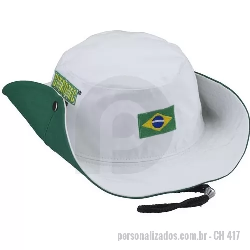 Chapéu Australiano personalizado - chapéu modelo australiano tecido brim ou microfibra com logotipo silkscreen ou bordado